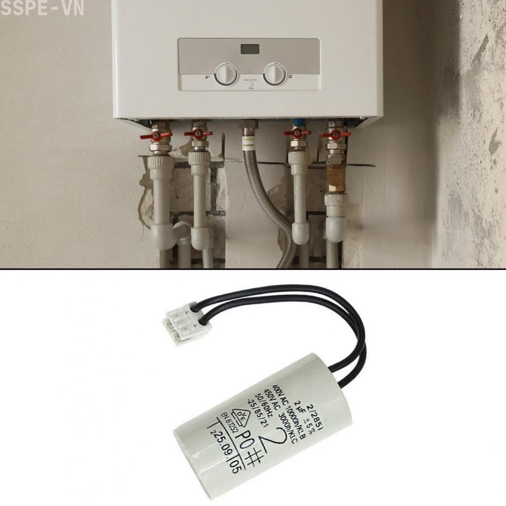 2uF Water Pump Capacitor with Connector for Boiler For heating Systems 49x24.5mm