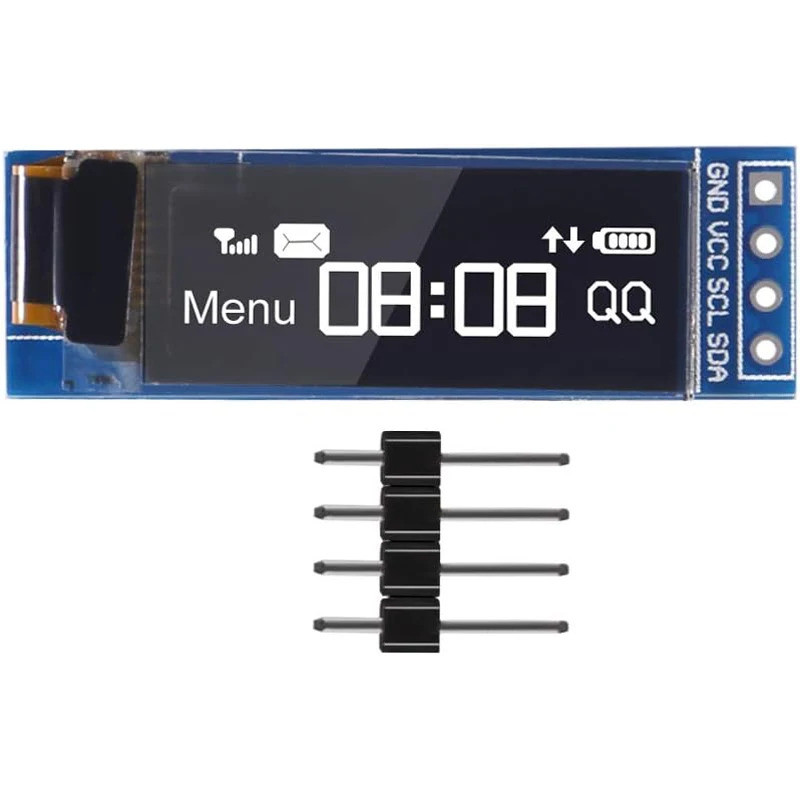 Mô-đun hiển thị OLED I2C 0,91 inch I2C SSD1306 Màn hình hiển thị OLED trắng / xanh Màn hình ổ đĩa I2