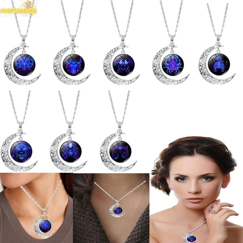 SHOPSHARING 12 Vòng Cổ Cung Hoàng Đạo, Quà Tặng Giáng Sinh Bọ Cạp Nhân Mã Mặt Dây Chuyền 12 Chòm Sao