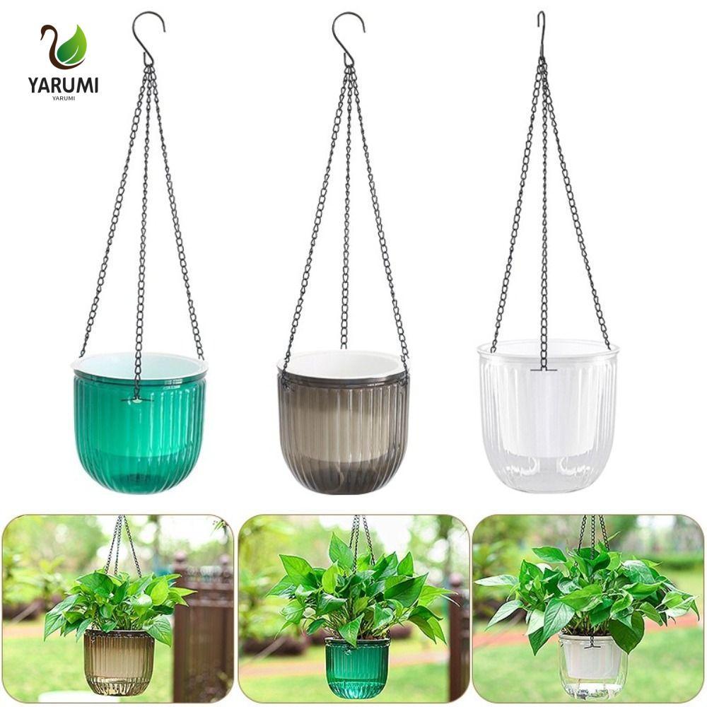Chậu hoa ALISON, Bình thủy canh bằng nhựa, Giỏ treo văn hóa đất dày Chậu treo nước tự hấp thụ Vườn