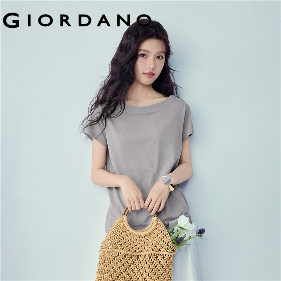 GIORDANO WOMEN Women Boat Neck T-Shirt 05326433