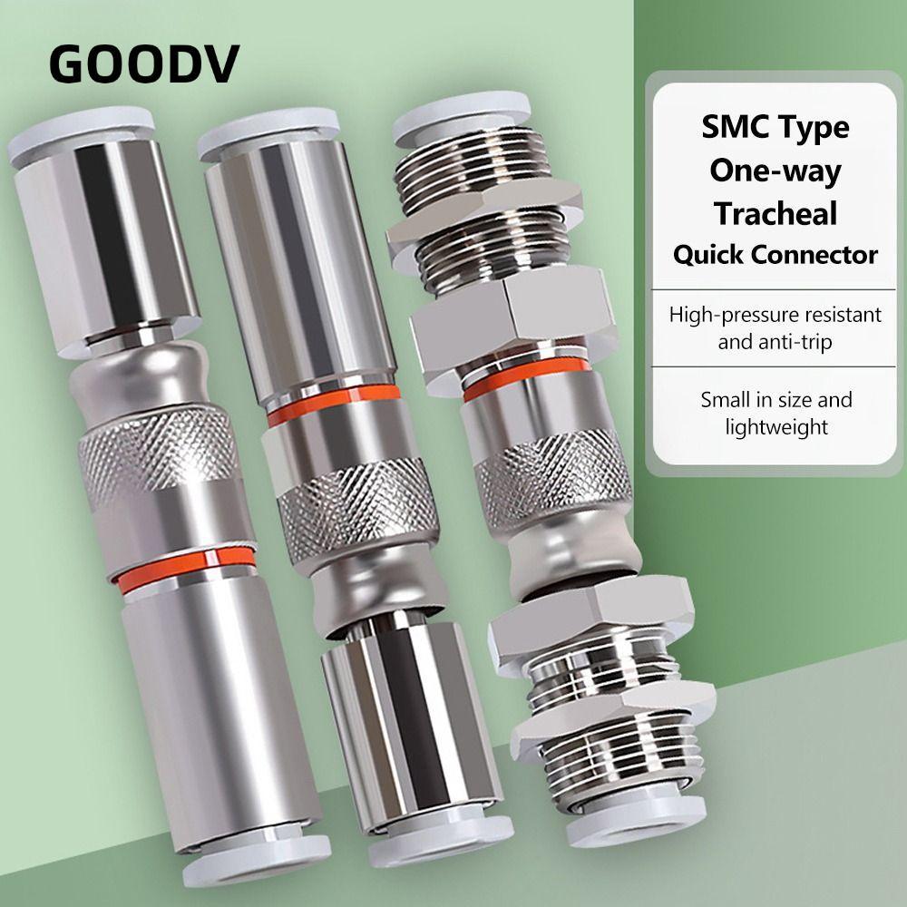 GOODV 1 Cái Khớp Nối Nhanh, KK2P / KK2S-04H-06H-04E-06E-06E Đầu Nối Nhanh Khí Nén, Ống PU Một Chiều 