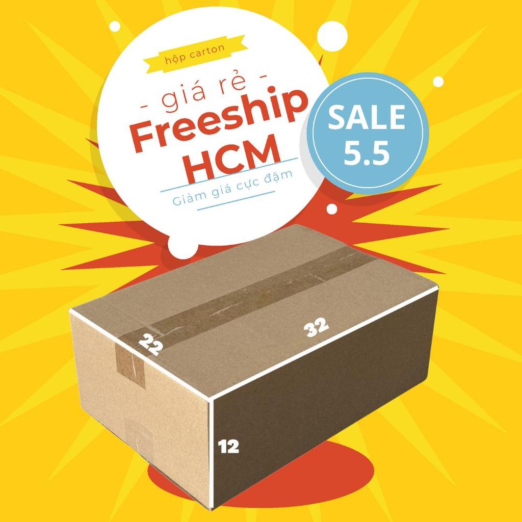 hộp carton đóng gói hàng 32x22x12 bộ 100