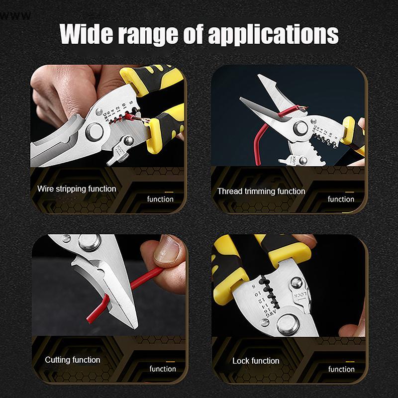 [auz] Multi Function Electrician Hand Tools, Portable Wire Cutters & Crimping Pliers
