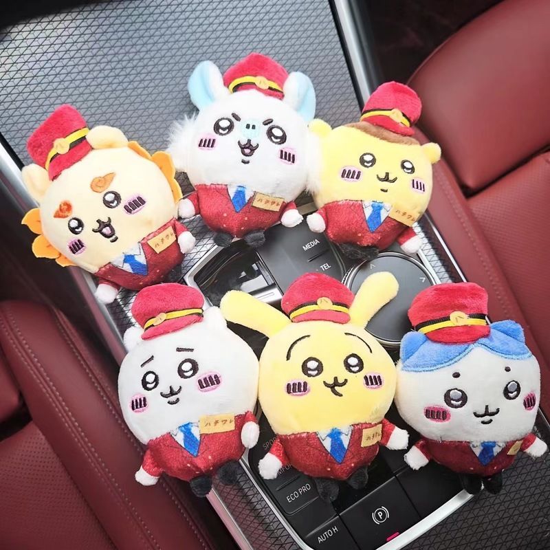 Chiikawa Tàu Dẫn Series Mặt Dây Chuyền Usagi Hachiware Momonga Chiikawa Sang Trọng Búp Bê Móc Khóa T