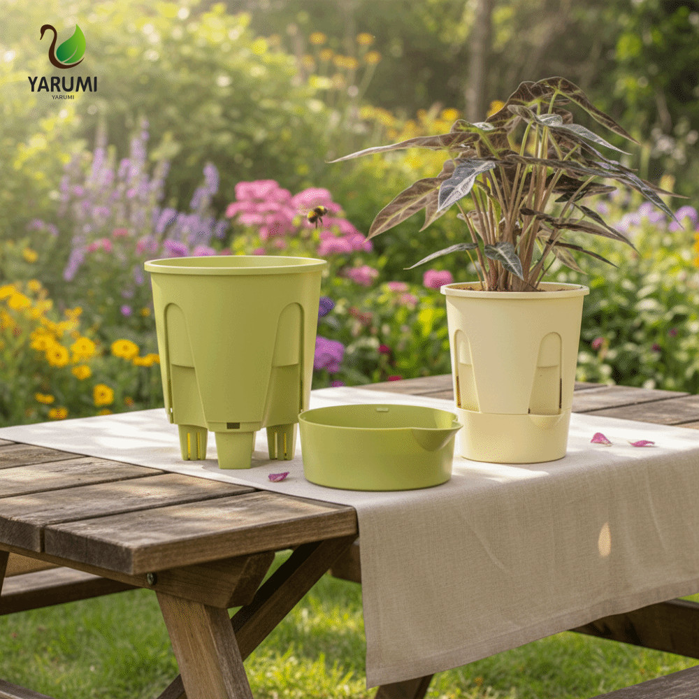 Chậu hoa thoáng khí ALISON, Lỗ thoát nước cao Chậu hoa tự hấp thụ bằng nhựa, Hộp đựng thực vật Bảo q