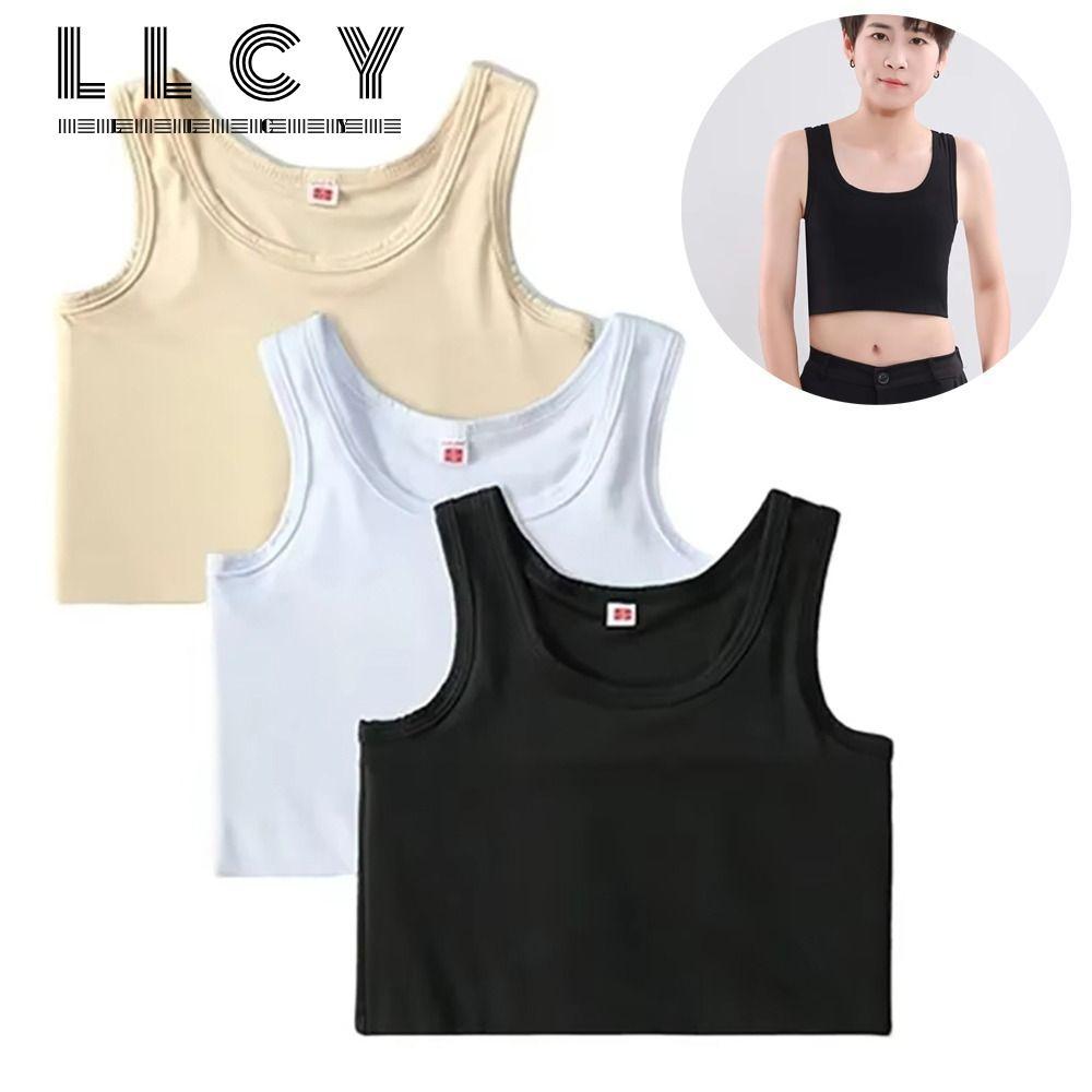 LLCY 1 Chiếc Áo Liền Quần Áo, Nửa Chiều Dài M-3XL Ngực Shaper, Có Băng Quần Lót Trans Lesbian Tomboy