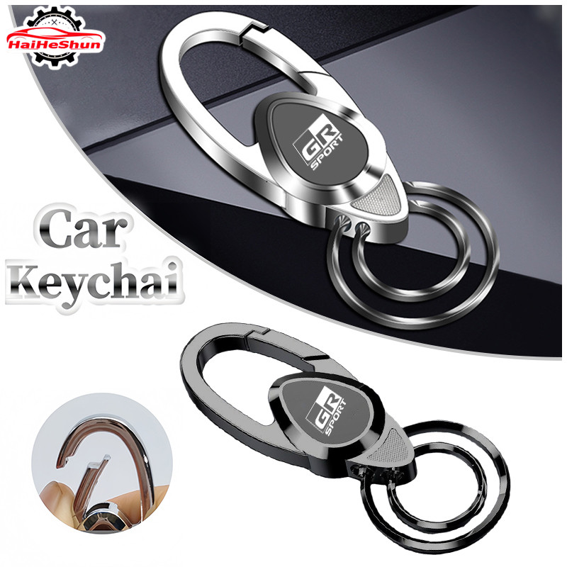 Xe Toyota GR Móc Khóa Kim Loại Nam Kinh Doanh Cao Cấp Chìa Khóa Bền Chống Mất Phụ Kiện Ô Tô Treo Tra