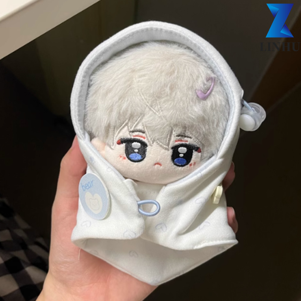 LINHU Quần áo quấn búp bê cotton 10cm, Áo choàng quấn 10cm Quần áo búp bê, Quần áo DIY Chăn nhỏ Túi 