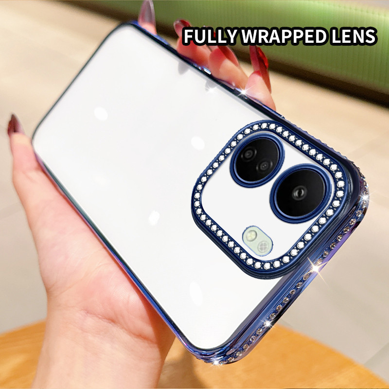 Ốp lưng Redmi 13C 4G 23100RN82L 23106RN0DA 23108RN04Y 2311DRN14I Vỏ điện thoại trong suốt bằng kim c