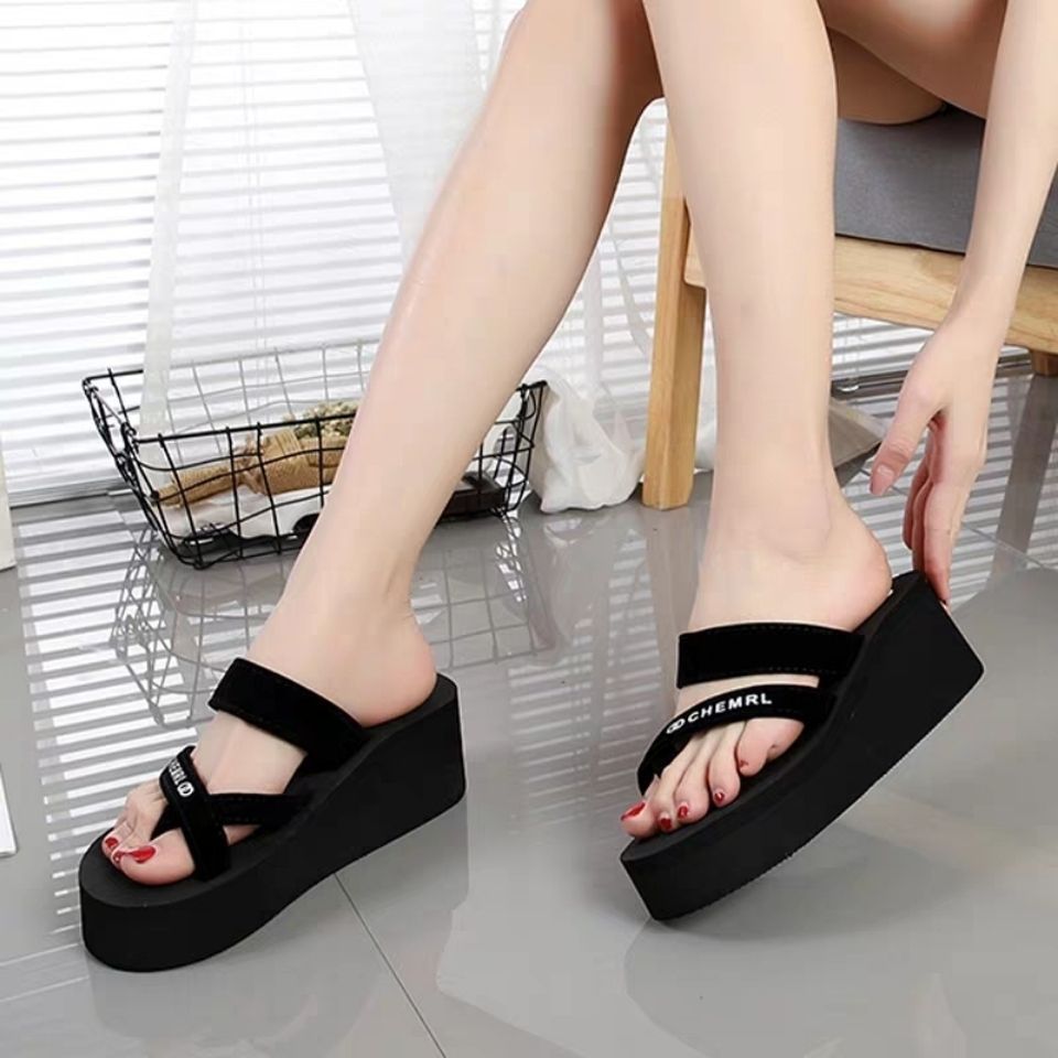 Flip-Flops Nữ Thời Trang Mùa Hè Nêm Gót Chân Đế Dày Dép Flip-Flops Flip-Flops Seaside