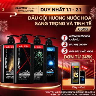  Dầu Gội Nam XMen for Boss 650g Hương Nước Hoa Châu Âu - 4 Mùi Hương Sang Trọng Lịch Lãm 