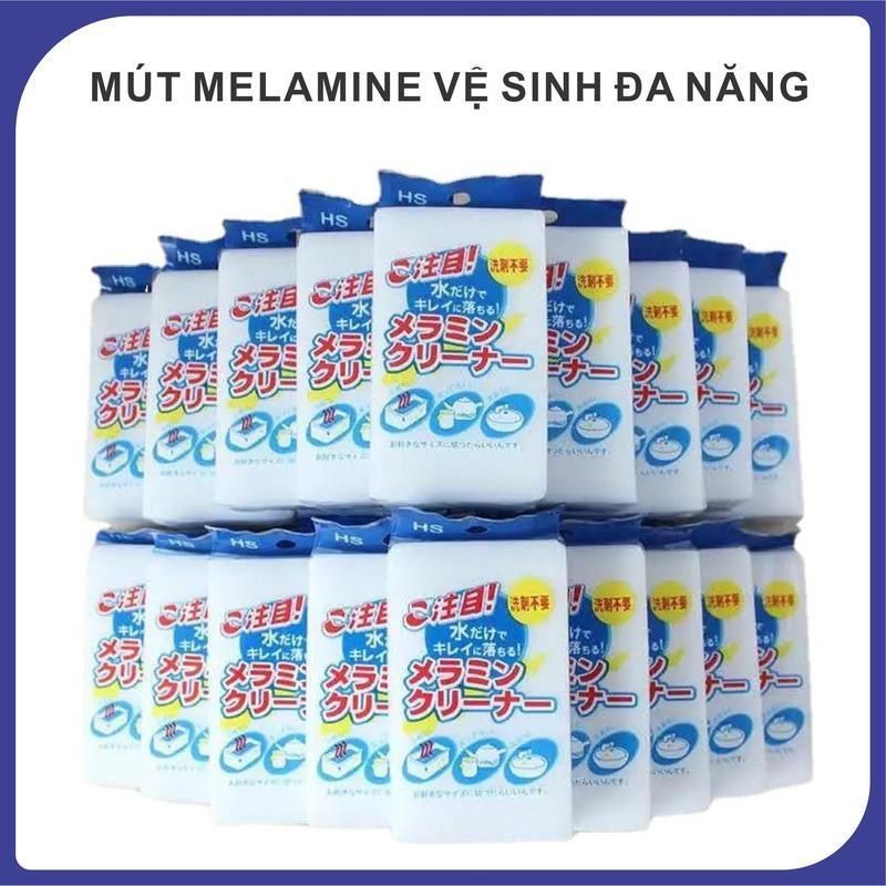Combo 20 Mút Xốp Melamine Lau Chùi Tẩy Rửa Vệ Sinh Đa Năng Miếng Bọt Biển Thần Kỳ Chất Liệu Melamine