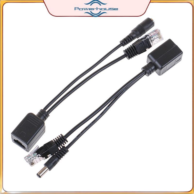 POWER 1 bộ Cáp POE Nguồn điện thụ động qua Ethernet Cáp chuyển đổi POE Splitter Injector.