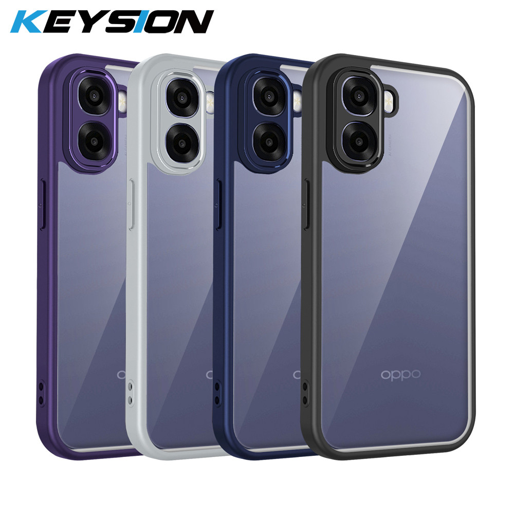 Ốp Điện Thoại Trong Suốt KEYSION Cho OPPO A6x 5G Silicon Mềm + PC Ốp lưng Chống Sốc Trong Suốt Cho O