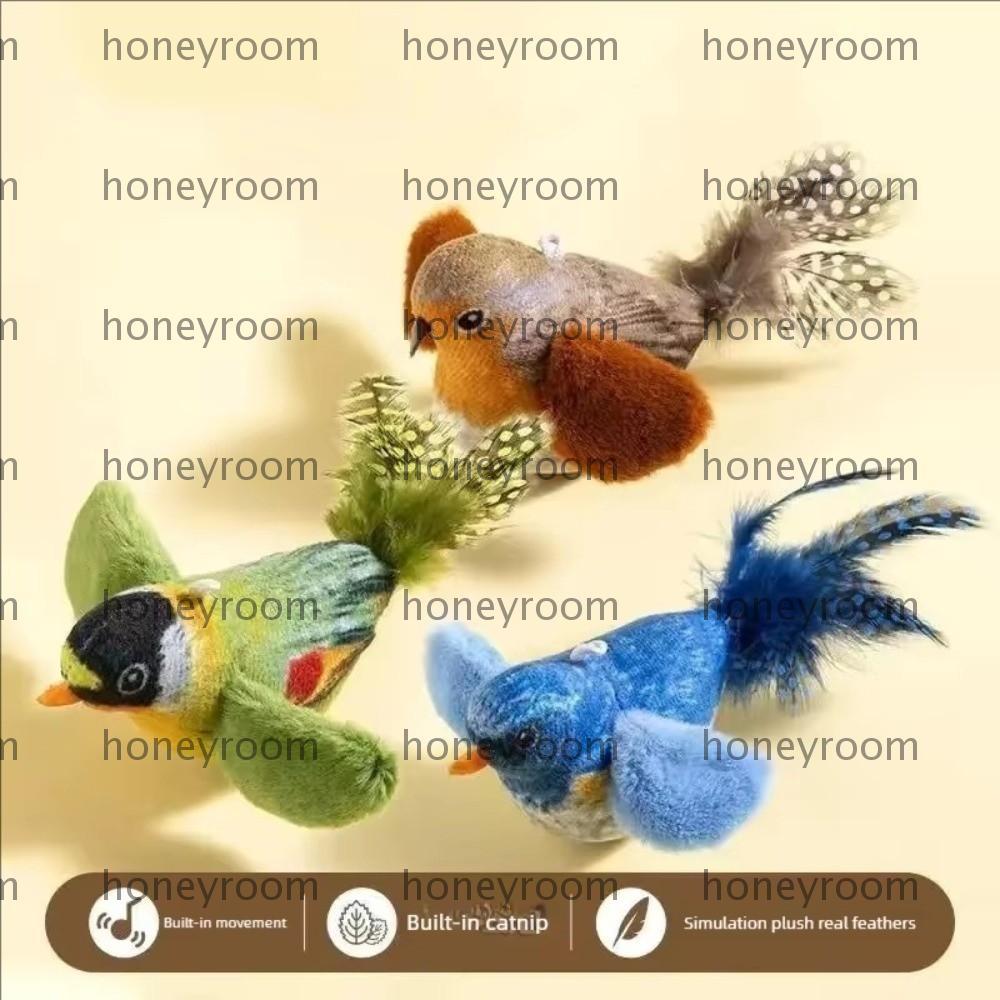 Đồ chơi mèo con chim bay ONG PHÒNG, Đồ chơi mô phỏng sang trọng sống động Chim tương tác, Đồ chơi mè
