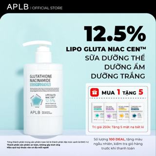  Sữa Dưỡng Thể Trắng Da Cao Cấp APLB Glutathione Niacinamide Body Lotion 300ml Dưỡng Trắng Da Dưỡng Ẩm 