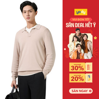  Áo len nam YODY cổ polo basic vải mềm mại giữ ấm bền đẹp ALM7034 