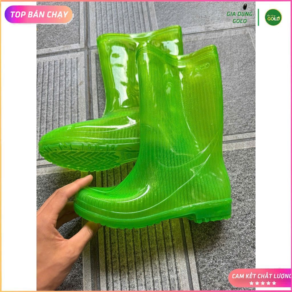 Ủng  Xanh Ngọc Nữ Trường Thịnh Ủng Bảo Hộ Lao Động, Đi Mưa,  Màu Xanh Lá