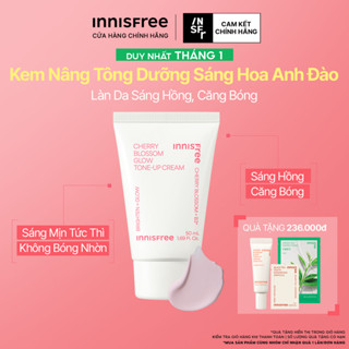 Kem nâng tông dưỡng sáng làm đều màu da từ hoa anh đào INNISFREE Cherry Blossom Tone Up Cream 50ml 