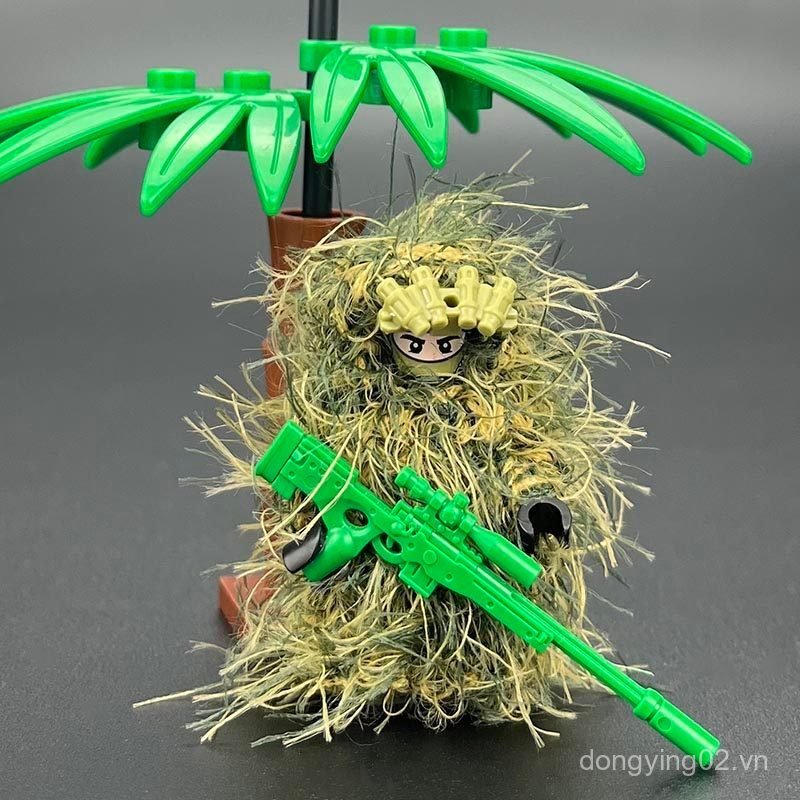 Xanh Quân Đội Nga Lực Lượng Đặc Biệt Minifigures All-Terrain Geely Suit Bắn Tỉa Ngụy Trang Búp Bê Bé