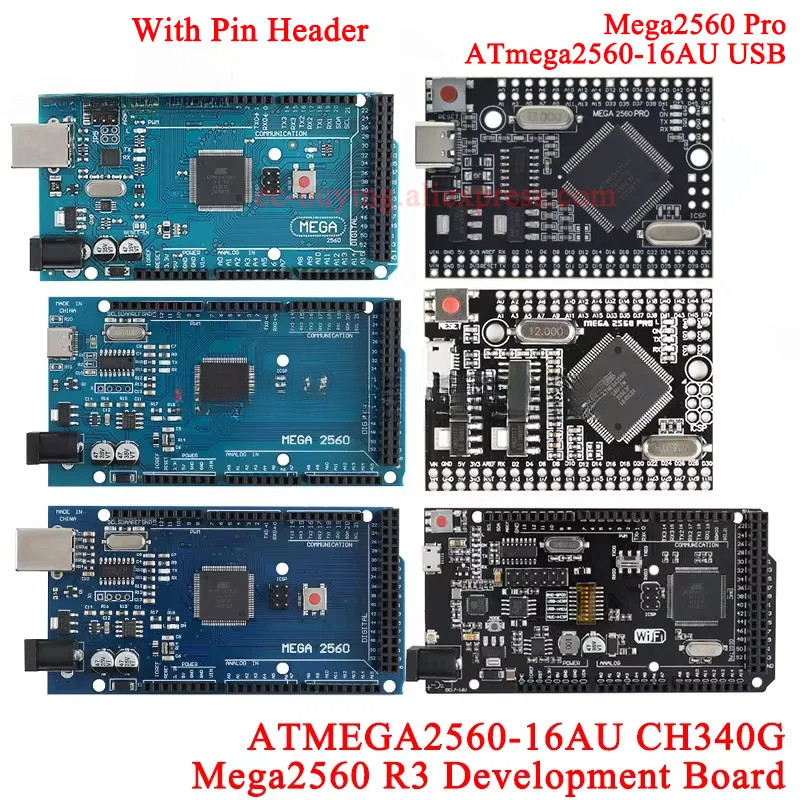 MEGA2560 MEGA 2560 R3 (ATmega2560-16AU CH340G) Pro Mini Mega WiFi AVR TYPE-C Mô-đun bảng phát triển 
