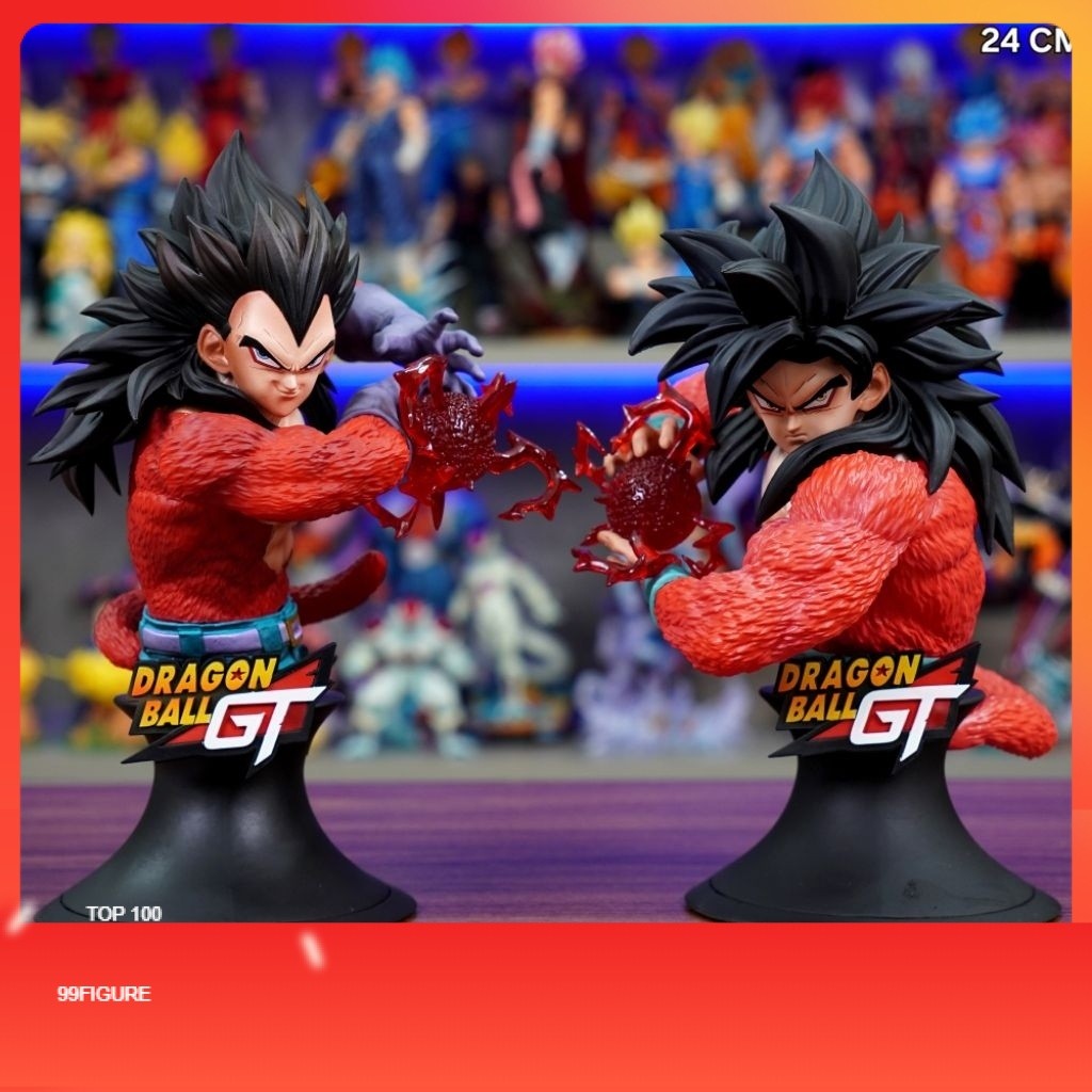 Mô hình Bust Goku ssj4 và bust Vegeta ssj4 VF Studio cao 24cm