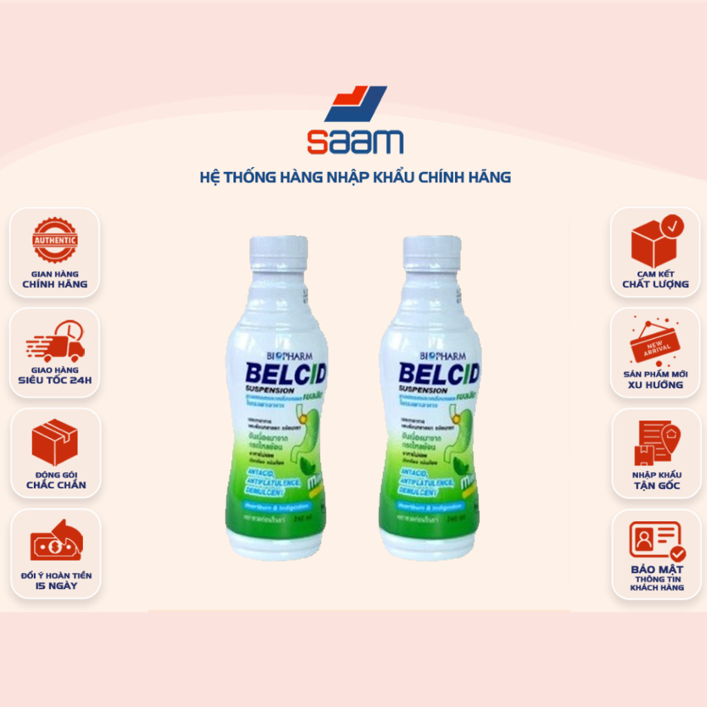 [COMBO 3 CHAI] Siro Dạ Dày BELCID SUSPENSION Thái Lan 240ml