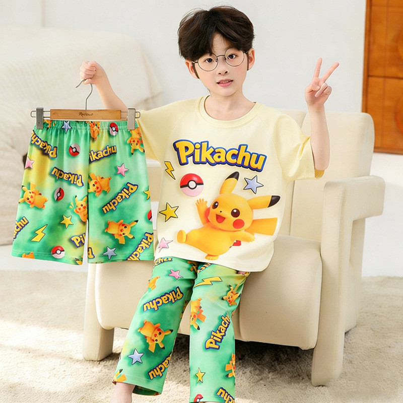 Bộ Đồ Ngủ Bé Trai 3 Đến 13 Tuổi Bộ Quần Áo Màu Hồng Xanh Tập Đi Bé Gái Đồ Ngủ Nightie Bộ Đồ Ngủ Trẻ 