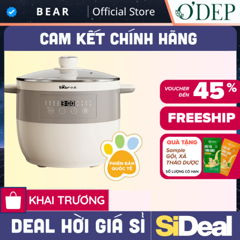 Nồi Nấu Chậm 2.5L Đa Năng Bear DDZ-B25Q3 - Hàng Chính Hãng - SIDEAL SIL