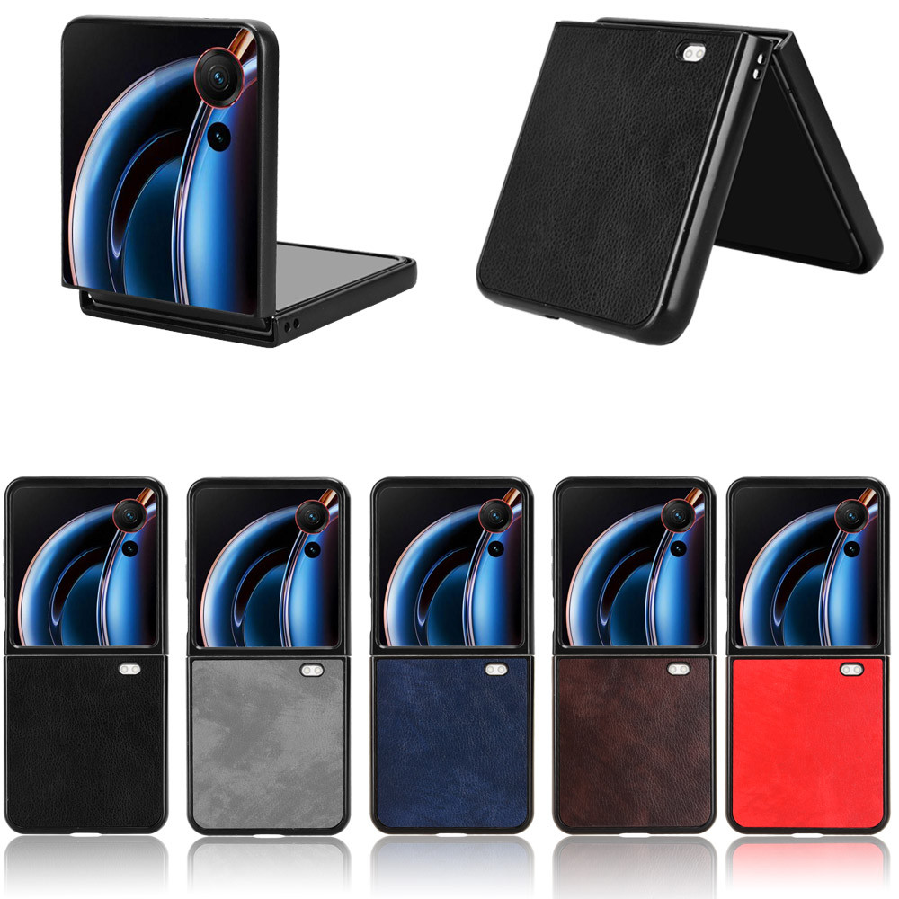 Dành Cho ZTE Nubia Flip 3 Flip3 A505ZT Da PU Sang Trọng Ốp Lưng Cứng Cho ZTE Nubia Flip 3 Flip3 Vỏ Đ