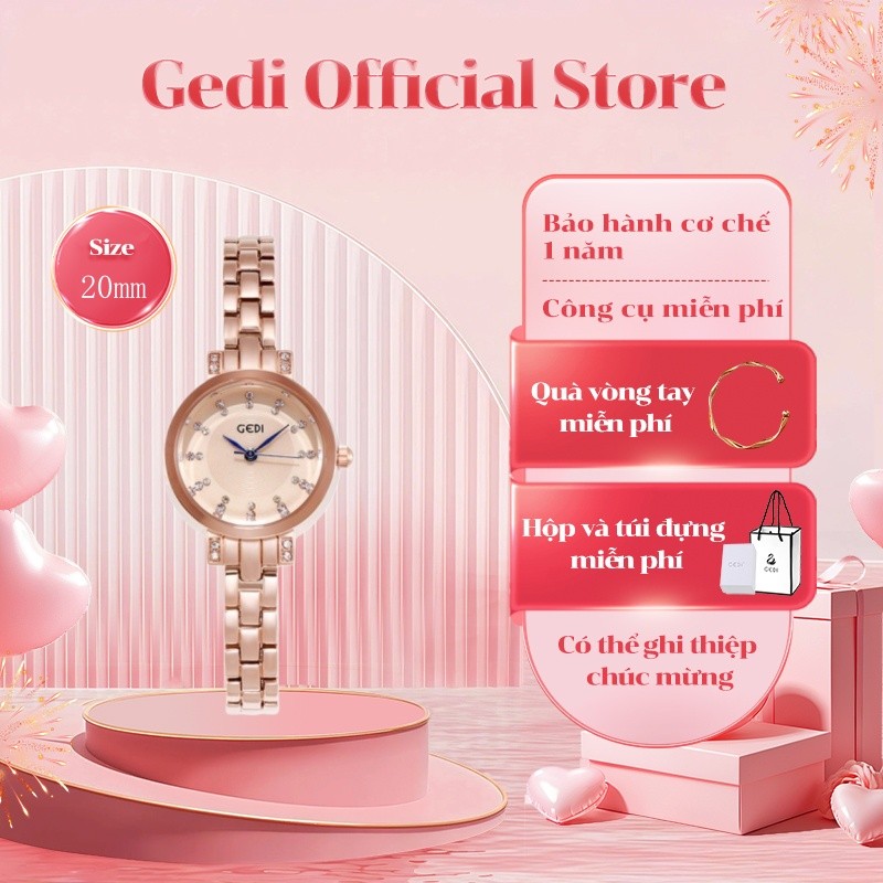 GEDI Korean style fashion casual trend waterproof diamond inlaid literal trend versatile women's qua