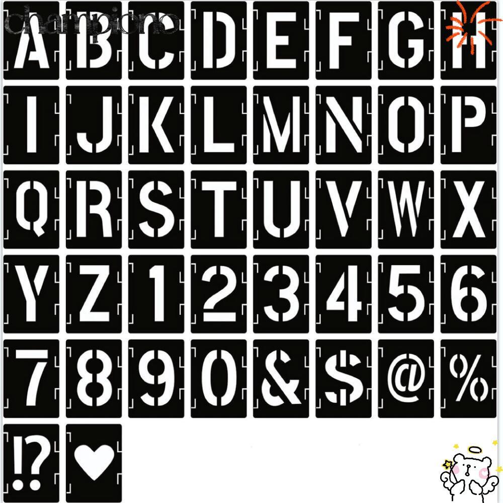 CHAMPIONO Letter stencils, Numbers 2 / 3 / 4 / 5inch stencils để vẽ tranh, cho bảng chữ cái cửa mẫu 
