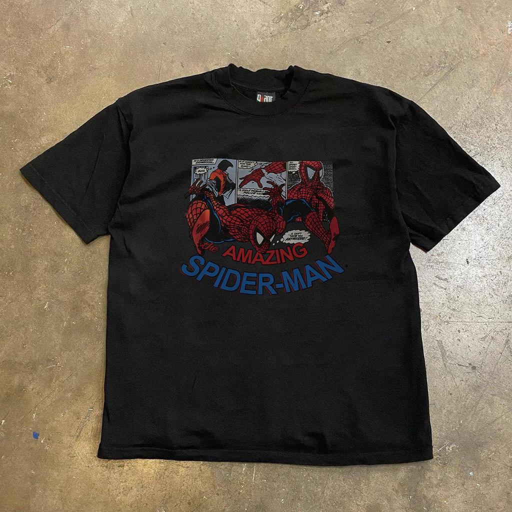 Áo Thun Khung Truyện Tranh Người Nhện & AMAZING SPIDER-MAN Retro Mỹ -Cotton Cao Cấp, Unisex, Thiết Kế Anh Hùng&Hoài Niệm | BigBuy360 - bigbuy360.vn