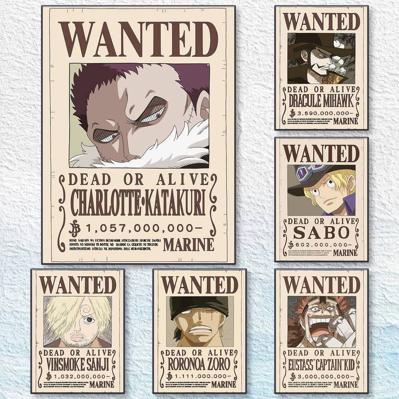 One Piece Katakuri Zoro Unframed Chống Thấm Nước HD Canvas Treo Tường Nghệ Thuật Để Trang Trí Phòng 