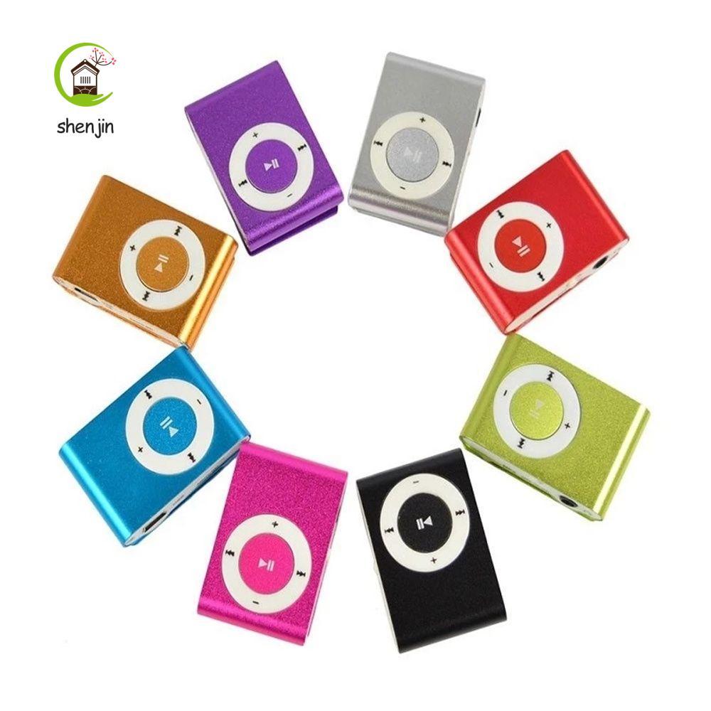 SHENJIN MP3 Player Mini Thời Trang Media Player Walkman Kim Loại 3.5mm Thể Thao MP3