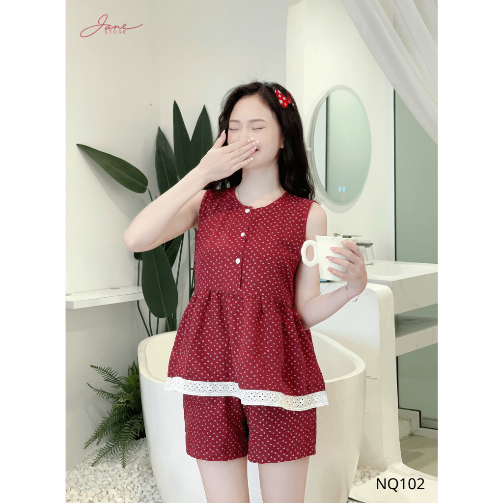 [JANE STORE] Bộ đồ liền thân ren đơn giản, nhẹ nhàng