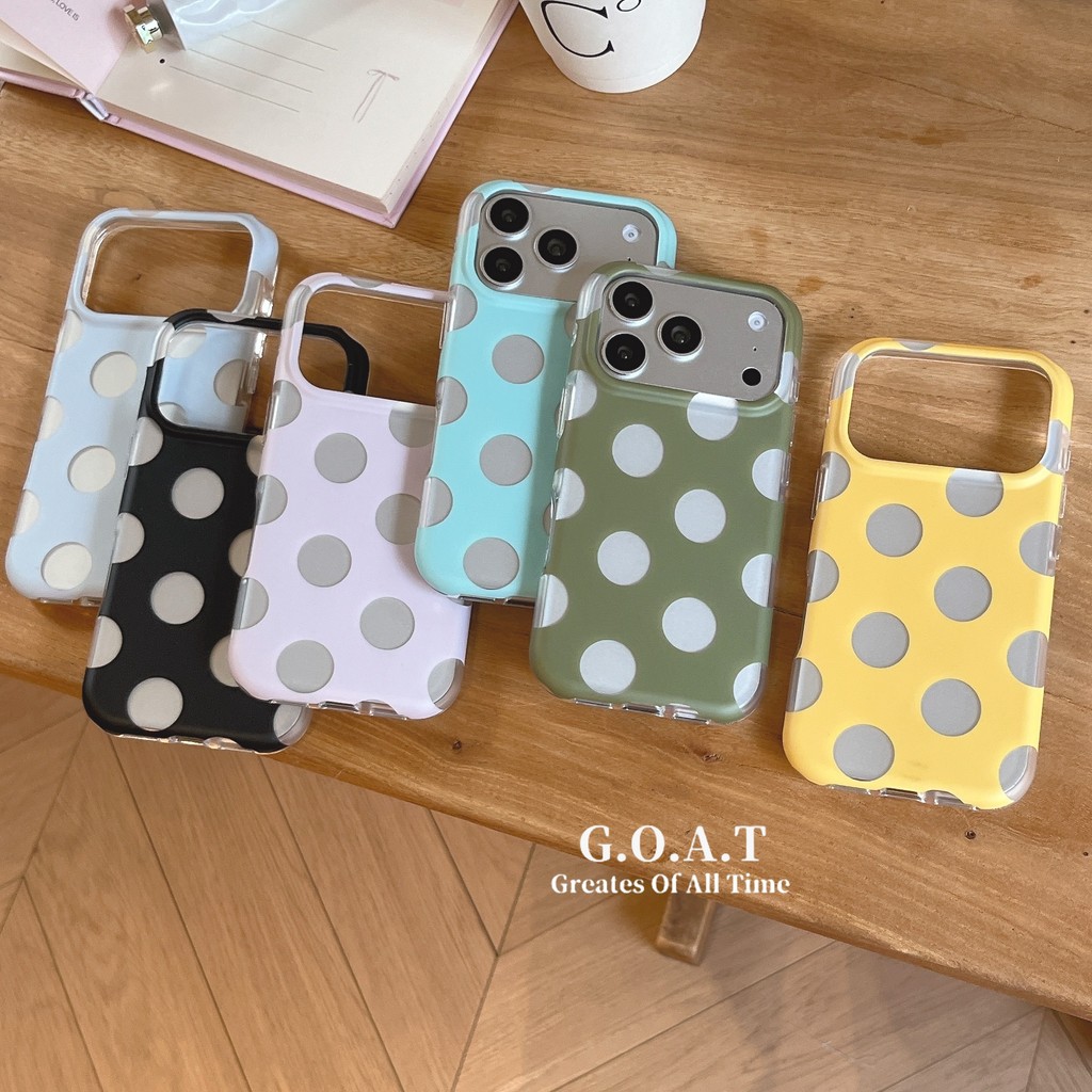 G.O.A.T Cạnh nửa vòng ~ vỏ chấm bi Tương thích cho iPhone 17 pro max iPhone 17 16 15 pro iPhone 17 V