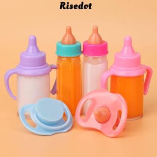 Risedot Bình sữa ma thuật Búp bê 18 inch phù hợp với phụ kiện búp bê sơ sinh Chai nước ép