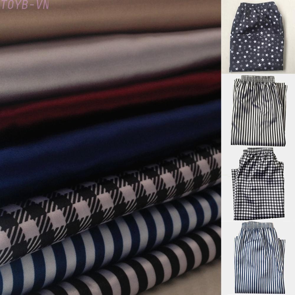 【TOYBOX】Comfortable Silk Satin Pajama Bottoms for Men's Home Nightwear L~2XL Black White