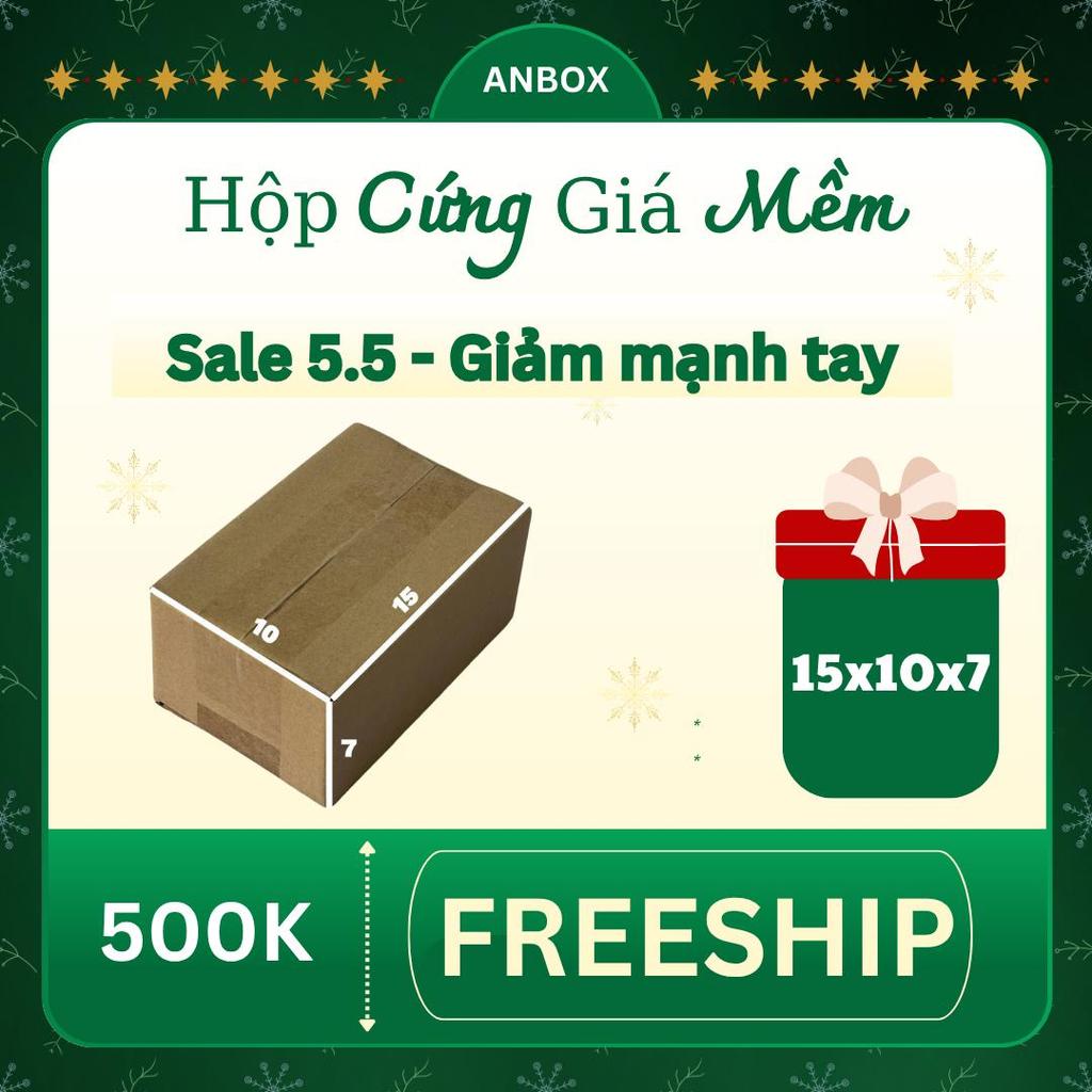 hộp carton đóng hàng 15x10x7 bộ 100 không in
