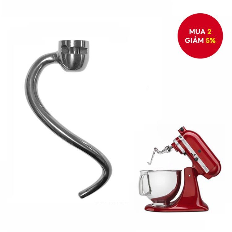 Đối với phụ kiện móc nhào bột inox máy trộn đứng KitchenAid 6QT