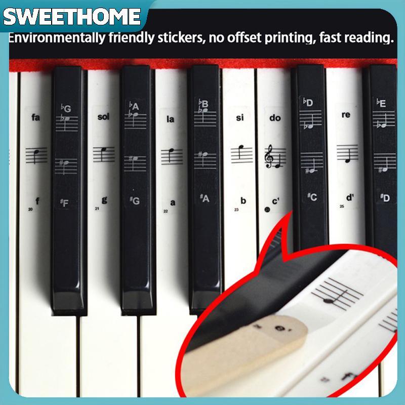 SWEETOME 54 / 61 / 88 Phím Đàn Piano Dán Trong Suốt Bàn Phím Đàn Piano PVC Miếng Dán Đàn Piano Stave