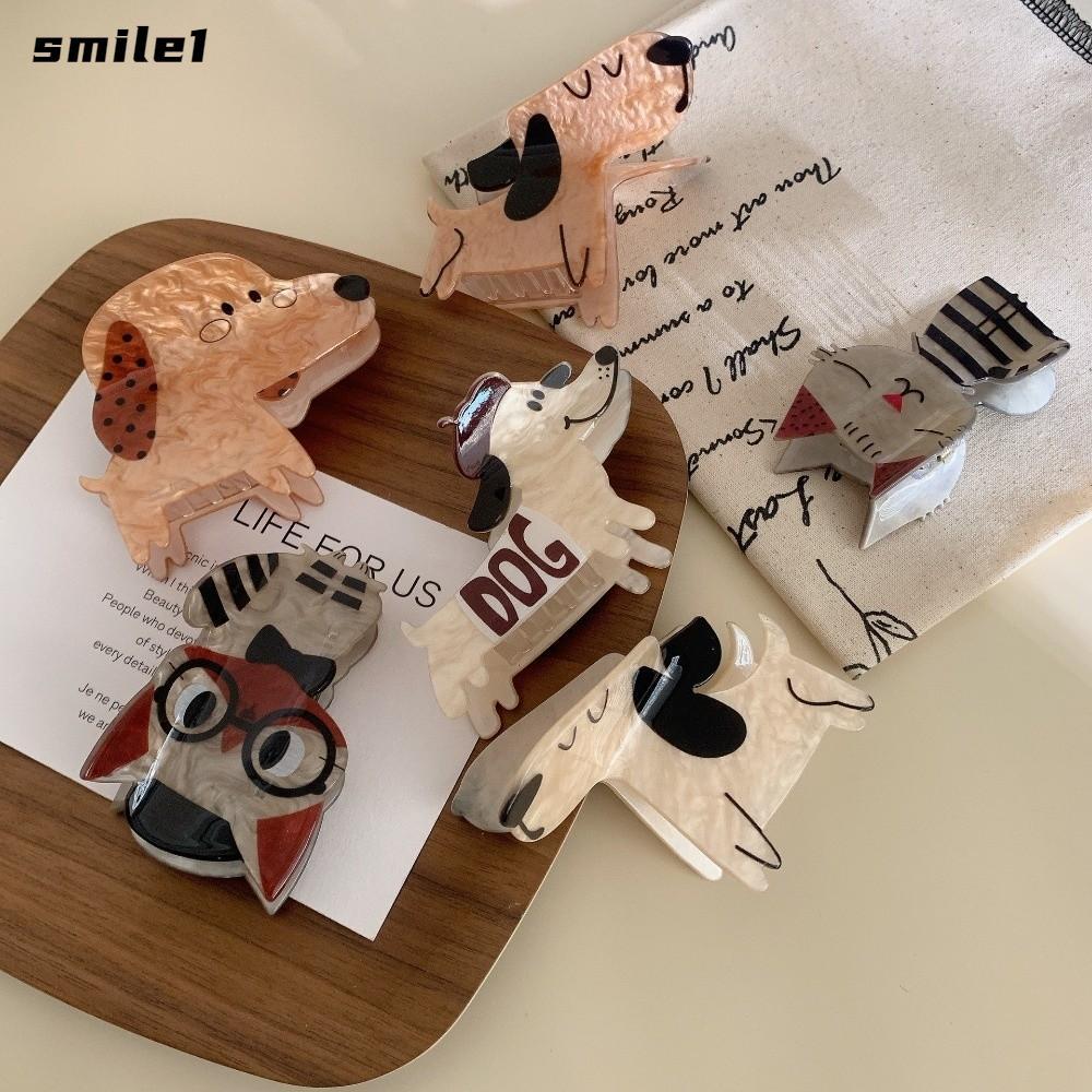 Kẹp lấy SMILE, Phụ kiện tóc Acetate Kẹp tóc Acetate, Kẹp móng vuốt hoạt hình Acrylic dễ thương