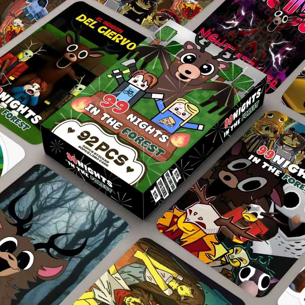 Lomo Cards 99 Night in The Forest 92 Chiếc Thẻ Album Nhãn Dán Thẻ Holographic Quà Tặng Trẻ Em