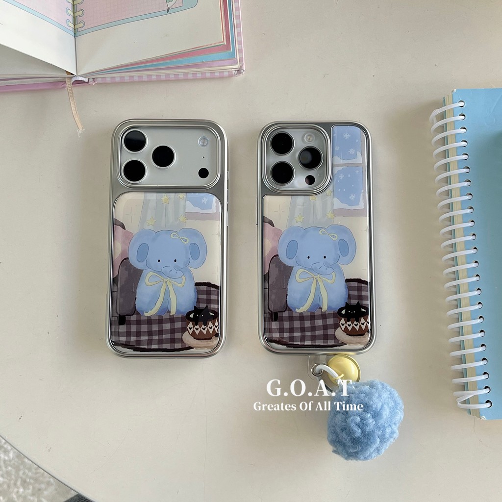 G.O.A.T Nhỏ Giọt Keo Voi Vỏ Tương Thích Cho iPhone 17 Pro Max iPhone 17 16 15 14 Pro Max Chống Rơi B