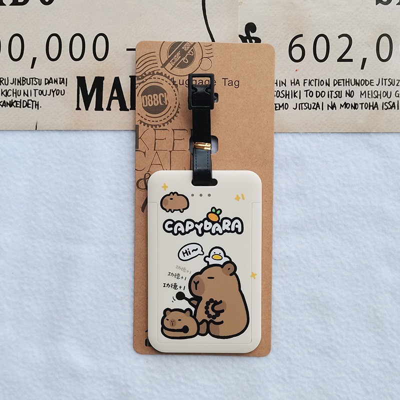 HMYG Travel Essential Boarding Pass Kapibara Capybara Thẻ hành lý