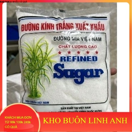 6 gói Đường túi 1kg Trắng vàng đường xuất khẩu 1kg. khối lượng 860g/túi