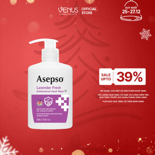  Nước Rửa Tay Kháng Khuẩn ASEPSO Hương Lavender 250ml - Dịu Nhẹ Giữ Ẩm Không Khô Da 