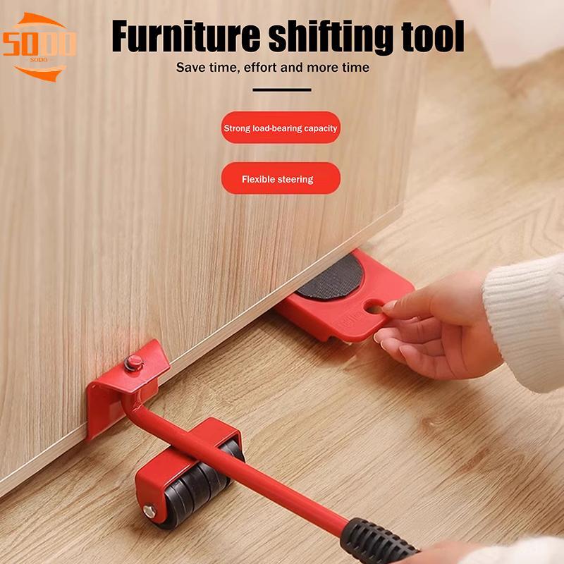 SODO Đồ Nội Thất Hạng Nặng Nâng Dụng Cụ Vận Chuyển Nội Thất Mover Bộ 4 Di Chuyển Con Lăn 1 Bánh Than